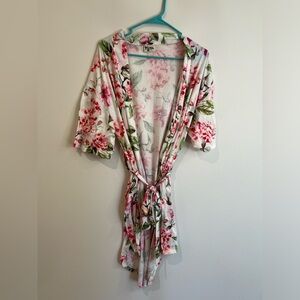 Show Me Your MuMu Pink Floral Brie Robe Women’s One Size